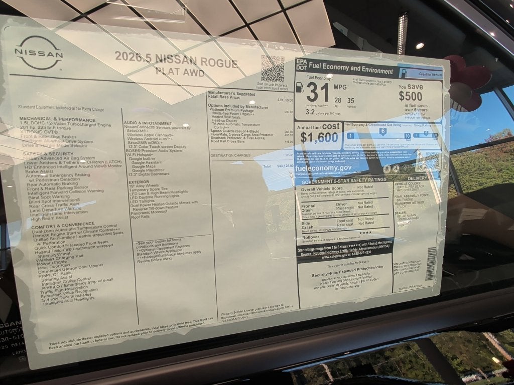 2026 Nissan Rogue Platinum