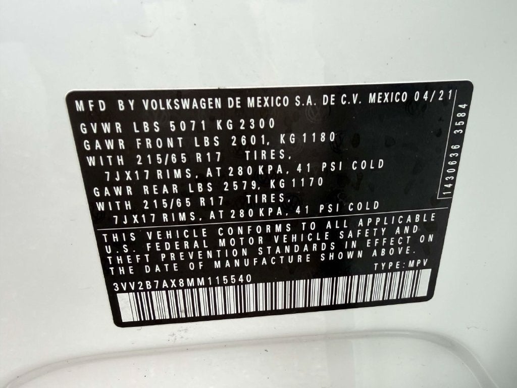2021 Volkswagen Tiguan 2.0T SE